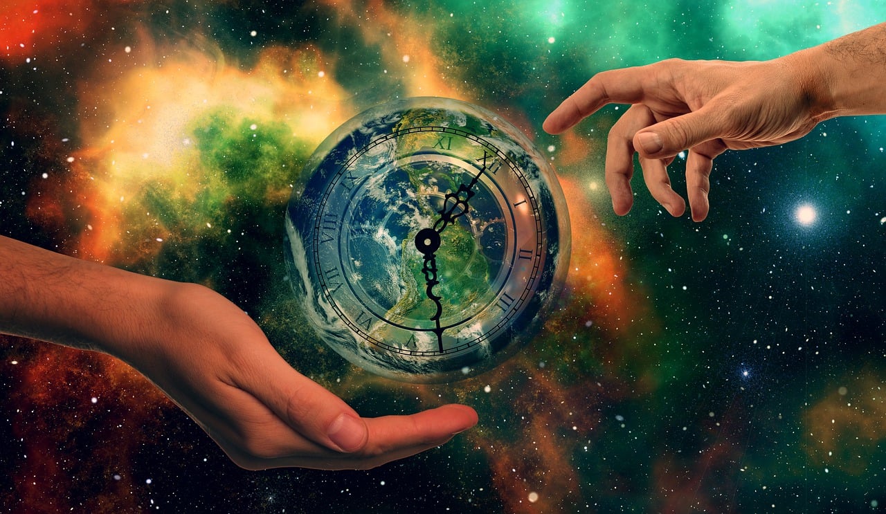 clock, hands, space, time, transience, earth, world, galaxy, universe, cosmos, stars, outer space, protection, security, protect, time indication, time, time, time, time, time, outer space