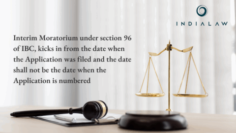 Section 96 Example Bc IBC Sec. 96 Moratorium Kicks in from Date of Filing