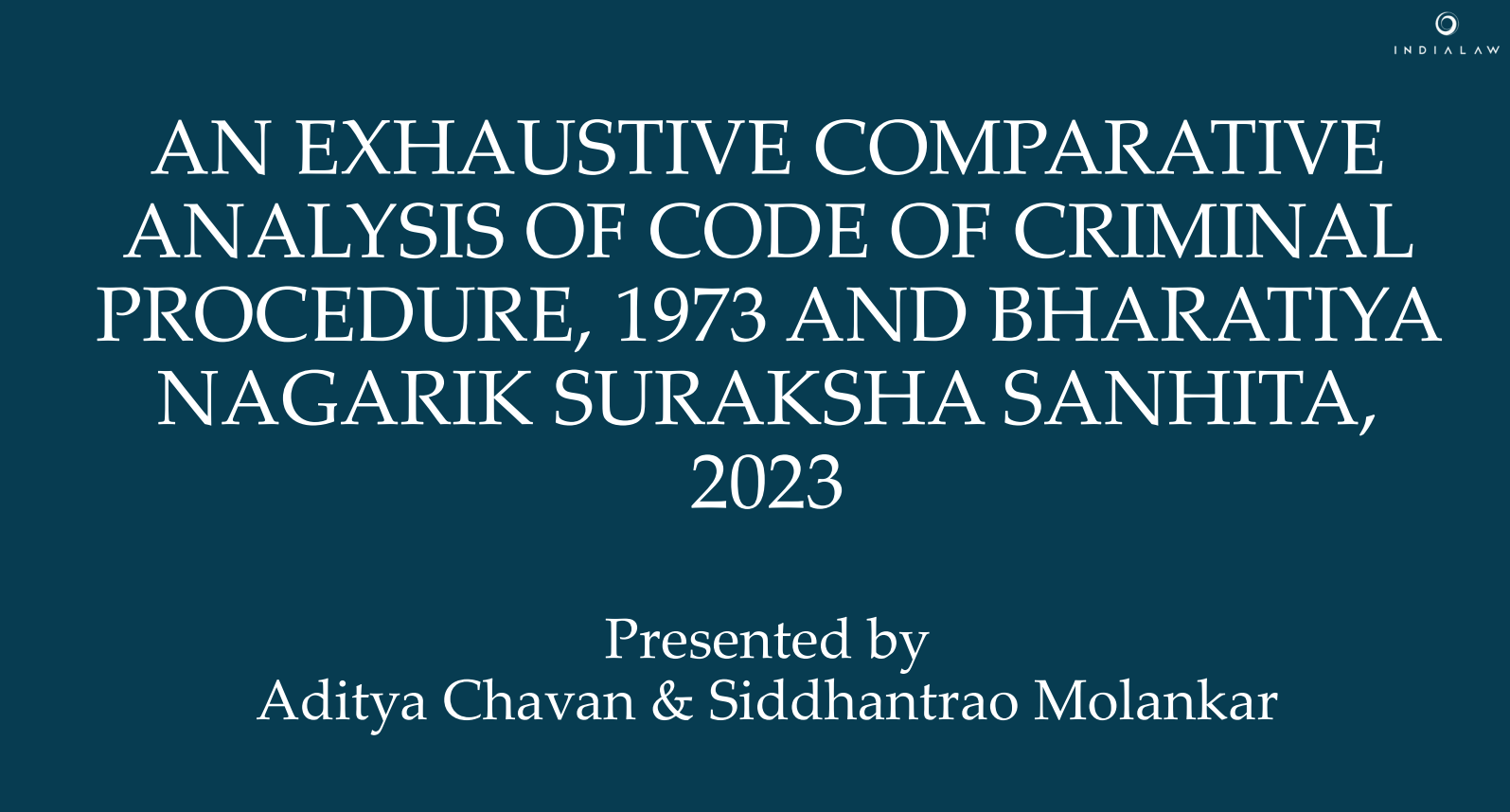 An Exhaustive Comparative Analysis Of Code Of Criminal Procedure
