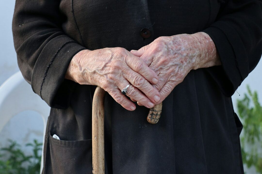 a man and woman holding hands