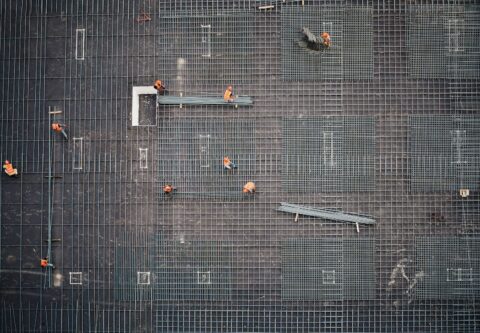 aerial photo of people in park at daytime