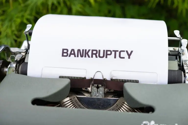 insolvency bankruptcy code amendment act 2026 - Close-up of a typewriter with the word 'BANKRUPTCY' on paper, surrounded by g