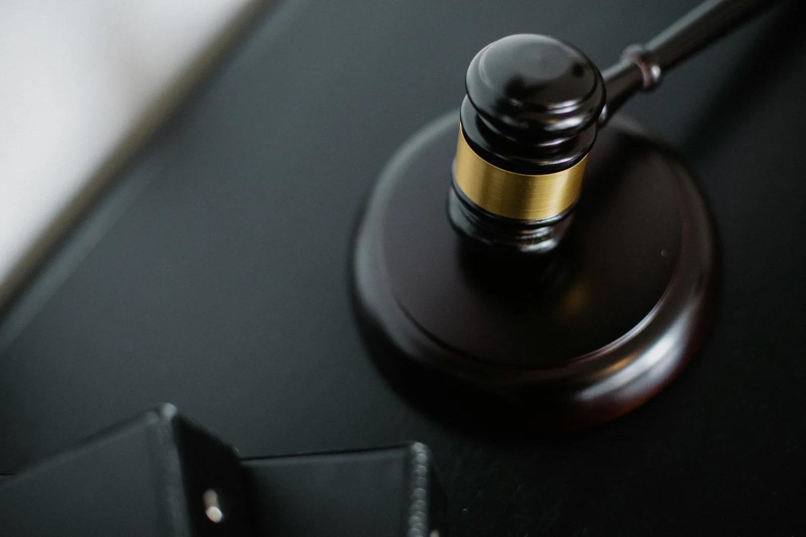 legal metrology packaged commodities amendment rules - From above of wooden gavel on round surface near folders on table in c