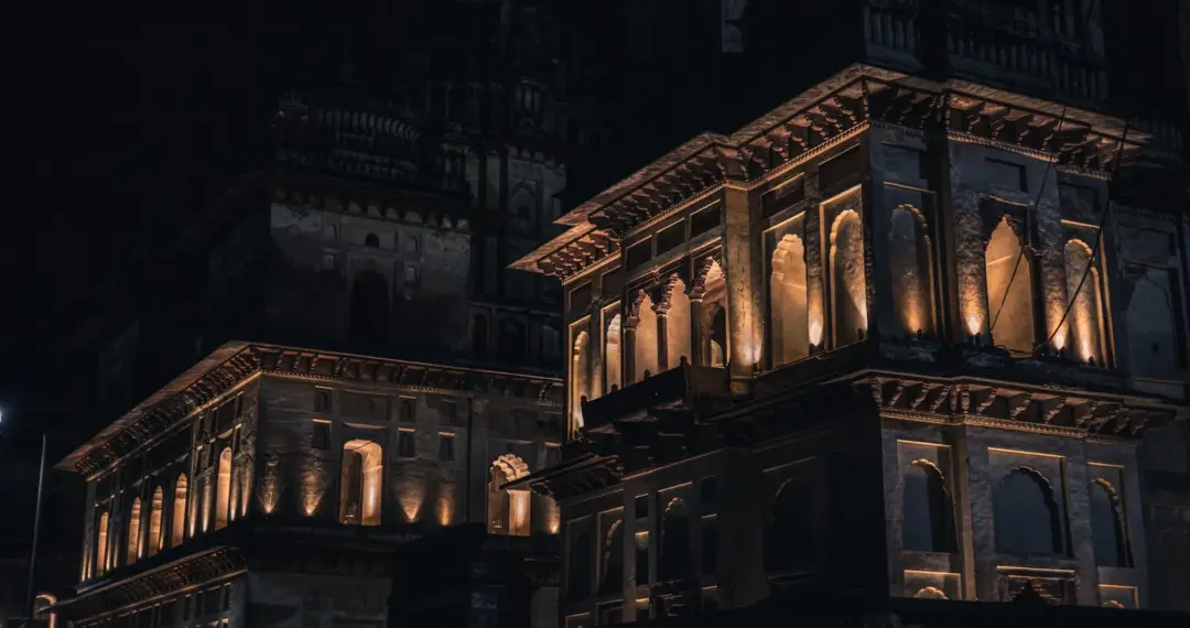 land acquisition compensation constitutional right madhya - Night view of a beautifully illuminated historic building, showca