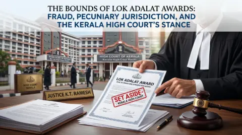 Lok Adalat award legal analysis - Kerala High Court stance on fraud and pecuniary jurisdiction limits in alternative dispute